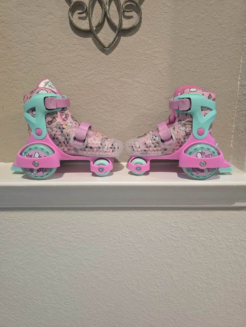 Hello Kitty Kids Adjustable Pink & Mint Roller Skates